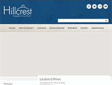 Tablet Screenshot of hillcrestefc.org